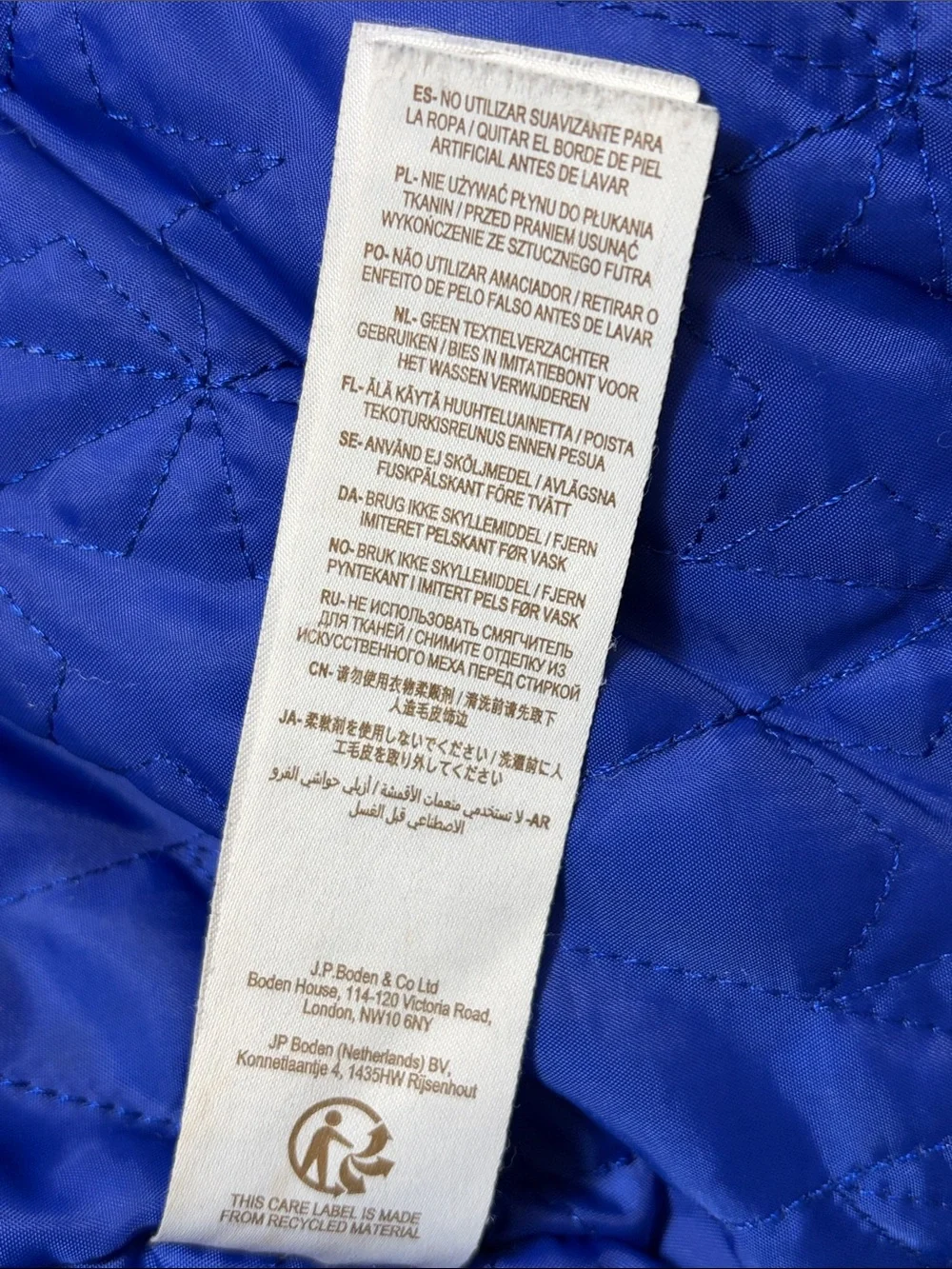 Boden Navy Hooded Winter Kids Jacket